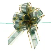 10pcs 7" Big Gift Wrapping Bows Organza Pull Bow Ribbon Chiffon Green