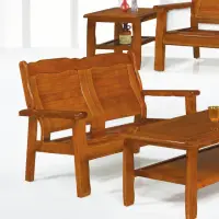 在飛比找momo購物網優惠-【MUNA 家居】559型柚木色實木組椅/雙人座(沙發 實木