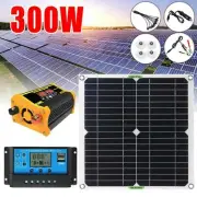 200W Solar Panel 12V to 110V/220V Battery Charger Controller for Caravan Boat