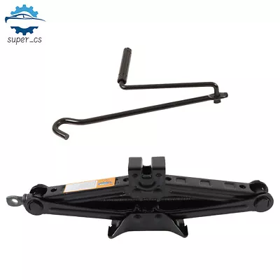 Scissor Jack Van Car Wind Up Tyre Lift Chrome Crank Handle Emergency Tool 2Ton