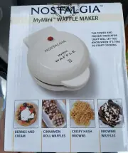 Nostalgia MyMini White/Opal Waffle Maker NEW