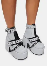 [Demonia] Glow In The Dark Ruin My Life Platform Ankle Boots