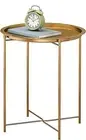 Round End Table Accent Side Table Nightstand with Removable Tray Top ModernSmall