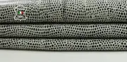 BLACK REPTILE PRINT ON GREY Soft Italian Lambskin Leather hide 5sqf 1.0mm #C3950