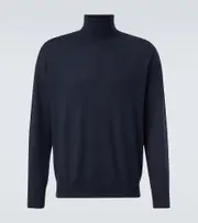 [Loro Piana] Loro Piana Cashmere turtleneck sweater AU 102 blue