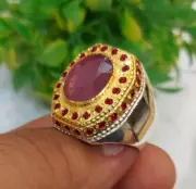 Real Ruby Ring Unheated Untreated Anari Ruby For Men Sterling Silver 925