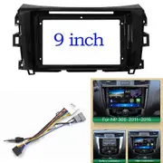 9 inch Car Radio Fascia for Nissan Navara 2012-2016 DVD Stereo Frame Plate Adapter Mounting Dash Installation Bezel Trim Kit frame cable
