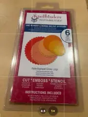 Spellbinders, Nestabilities,Petite Scalloped Circles Lg 6Dies Cut Stencil Emboss