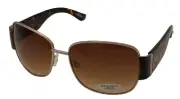 Ellen Tracy Womens Sunglass ET 512 1 Combo Rectangle Silver/Brown Tortoise