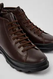 Brutus Dark brown leather ankle boots for men