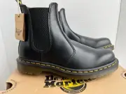New Dr. Martens 2976 YS Boots Black Smooth Pull On Unisex Sz Men 7 Women 8