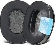 SOULWIT Earpads Replacement for Sony MDR NC8/MDRNC8 Headphones, Ear Pads Cushions with Ice Silk Fabric, High-Density Foam - Black