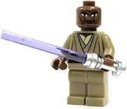 LEGO Star Wars Clone Wars Loose Mini Figure Mace Windu with Silver Lightsaber