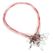Fishing Lures Stainless Steel Trace Wire Leader Spinner Swivel Line 50 cm5746