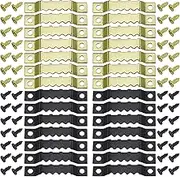 240Pcs Sawtooth Picture Hangers Metal Central Pressure Groove Black and Gold Zigzag Frame Hanger with Screws for Hanging Heavy Picture Canvas Paintings Photos Frame Board Clock Artwork Clipboard