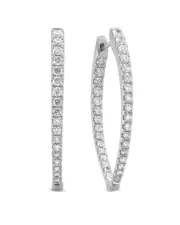 Sabrina Designs 14K 1.43 ct. tw. Diamond Inside Out Oval Hoops
