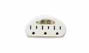 Topzone US plug wall tap to 3 Outlet sockets splitter converter w/ Sensor Light