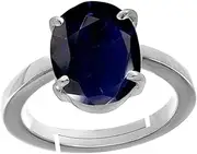 [BL Fedput] BL Fdput 9.25 Ratti 8.75 Carat Natural Blue Sapphire Neelam Gemstone Ring for Women's and Men's, Gemstone, Blue Sapphire, Gemstone, Blue Sapphire