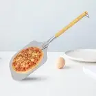 Stainless Steel Pizza Peel 38.4cm Long Handle Easy Storage Pizza Paddle