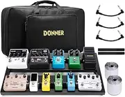 Donner DB-3 Guitar Pedal Board Case Aluminium Pedal Board with Bag Guitar Effect Board 500 x 290 x 100 mm