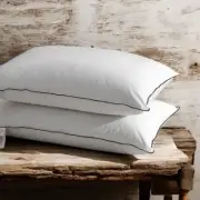 APSMILE Medium Firm Feather Down Pillows Queen Size Set of 2