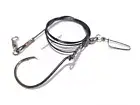 3' Shark Fishing Leader Rig w/ Swivel ~ Mustad 16/0 Circle Hook 480lb Cable