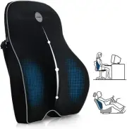 Villsure Lumbar Support Pillow, Memory Foam Back Cushion Pillow - Free Postage