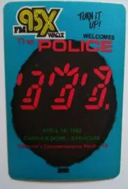 The Police Backstage Music Pass Original 1982 Ghost In The Machine Rock Concert
