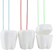 100-Pack Tooth Saver Necklace Holders | Colorful Teeth Saver Necklaces | Tooth Fairy Kids Necklaces | Great Dentist Office Incentive Reward Prize and Unique Keepsake Box