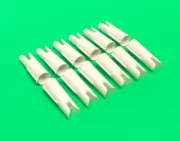 Original Bear Archery Mycro Nocks 9/32" Index Arrow Nocks - White - NOS Dozen