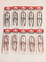 10 VMC Neko Skirt Mixed(5) 1/8 oz. Pumpkin Seed Orange (5) 1/16 oz. Watermelon R