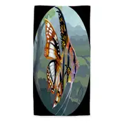Fine Art Flying Fish Butterfly Winged Angelfish Microfiber Beach Towel