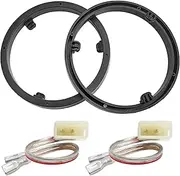 NuIth 6.5" Speaker Spacer Rings & Harness for Mitsubishi (2008-2021) - ABS Plastic, 728104 Connector, Speaker Adapter Kit