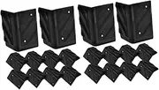 Generic 20pcs Sound Package Angle Speakers Speaker Corners Cover Corner Protector Corner Furniture Protectors Speaker Corner Cover Angle Corner Guard Protective Corner Guards Black Plastic