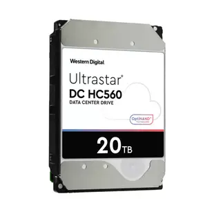 WD Ultrastar DC HC560 企業級 20TB/7200轉/512MB/3.5吋/5Y