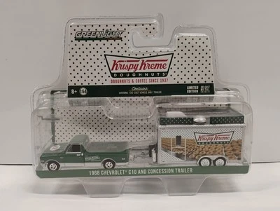 Greenlight Krispy Kreme Hitch & Tow 1968 Chevrolet C10 & Concession Tailer