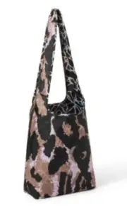 NWT Diane von Furstenberg for Target Cracked Glass/Leopard Reversable Bag