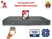 32 Channel H.264 Standalone Security DVR with 4TB HDD CCTV Surveillance Recorder