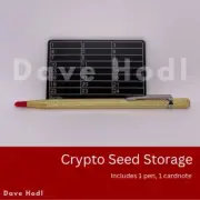 Steel Cryptocurrency Seed Phrase Storage [Black/Silver]