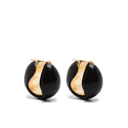 [Coperni] Coperni Creole Earrings ONE SIZE GOLD/BROWN