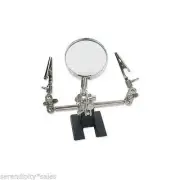 Third Helping Hand Magnifier w/ Clamps ~ Jewelers Tool Sturdy Stand, and Clips