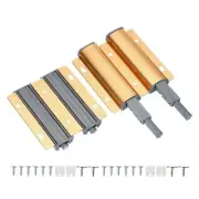 2Pcs Magnetic Push Latches, Zinc Alloy Push Open Door Push Release Latch, Gold