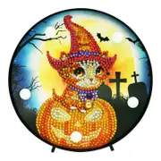 DIY Diamond Painting with LED Night Light for Halloween Home Bedside Decor 6in x 6in