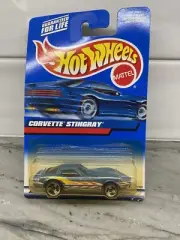 Hot Wheels Coolest Car Collection #154 Blue Flame Corvette Stingray 27120
