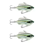 3x Rapala 5cm Rap V Blade Sinking Vibe Fishing Lures - Bleak