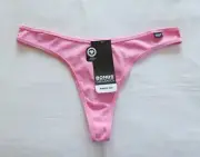 Bonds Organics Ladies WTHVW IBT Pink Ribbed Gee G String Brief Size 16 New
