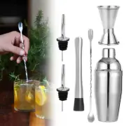 6Pcs 750ml Cocktail Shaker Set Bartender Kit Mixer Stainless Steel Professional