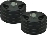 2.5kg x 8 Rubber Coated Cast Iron Olympic Weight Plate - Commercial Grade
