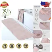 Extra Large Dusty Pink Shag Rug 24x72 - Machine Washable & Plush for Luxury