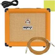 Orange Crush 20 Guitar Combo Amp Bundle W/Pig Hog Woven Instrument Cable, Power